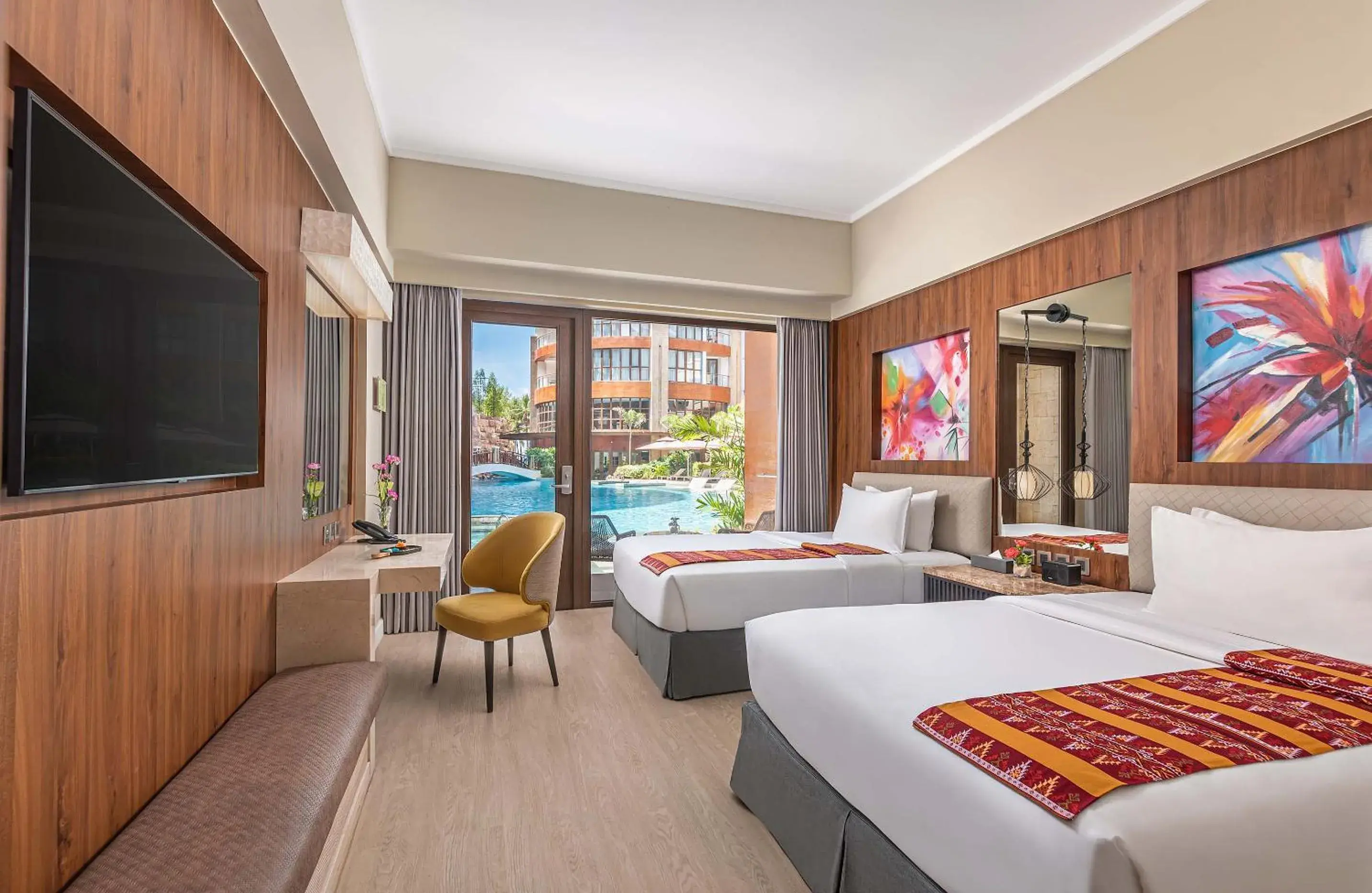 Bed in Mandarin Bay Resort and Spa